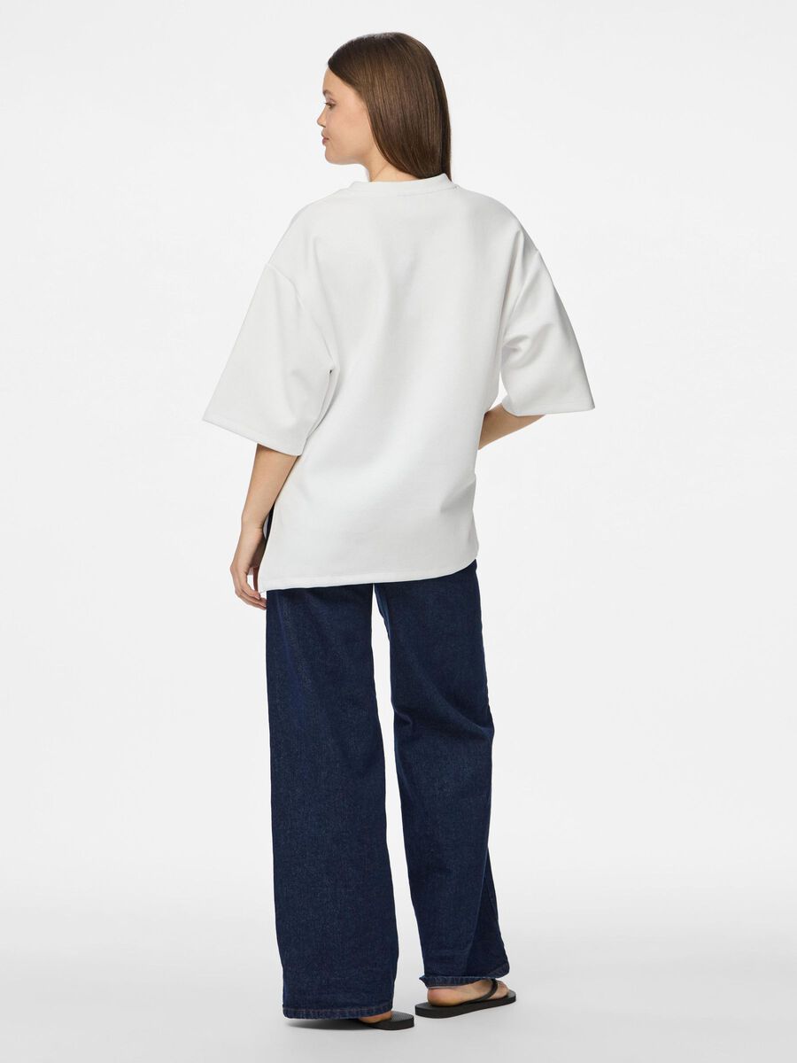 Pieces PCMUNA - OVERSIZE T-SHIRT, Bright White, highres - 17159867_BrightWhite_1222450_004.jpg