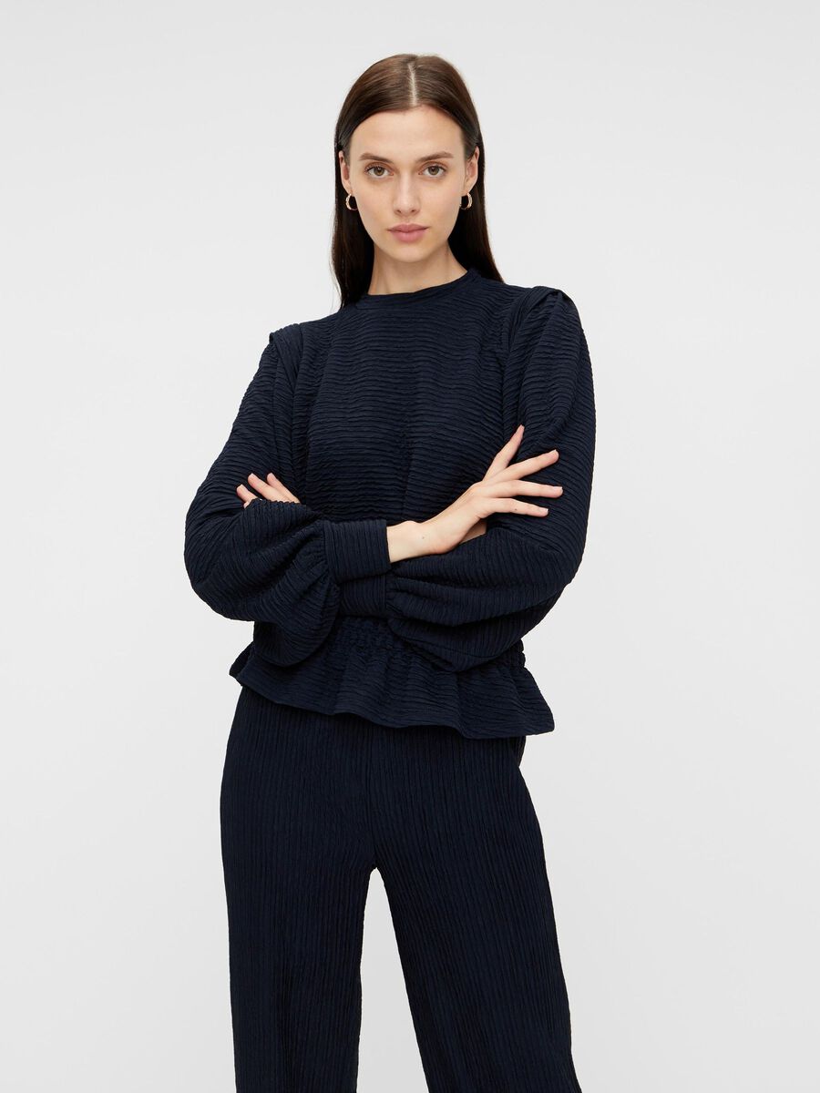 Carousel image - ELASTISCHE BAND BLOUSE, Sky Captain | 1