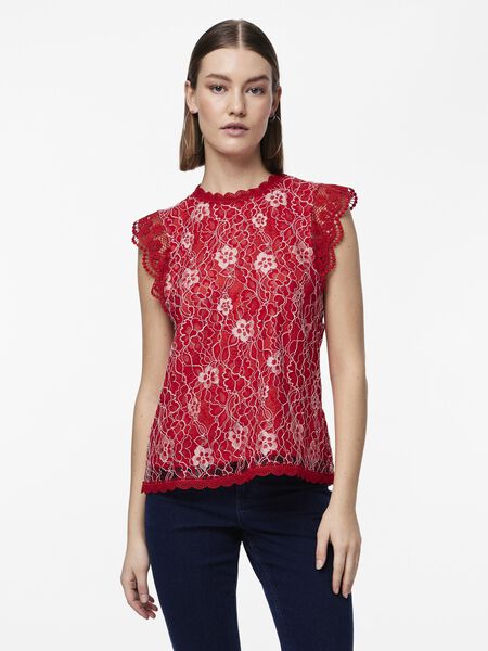 Pieces PCOLLINE SLEEVELESS TOP, High Risk Red, highres - 17151035_HighRiskRed_1127980_003.jpg