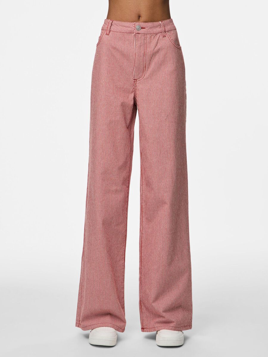 Pieces PCBILLO MW STRIPED WIDE FIT JEANS, Chili Oil, highres - 17157738_ChiliOil_1183477_003.jpg