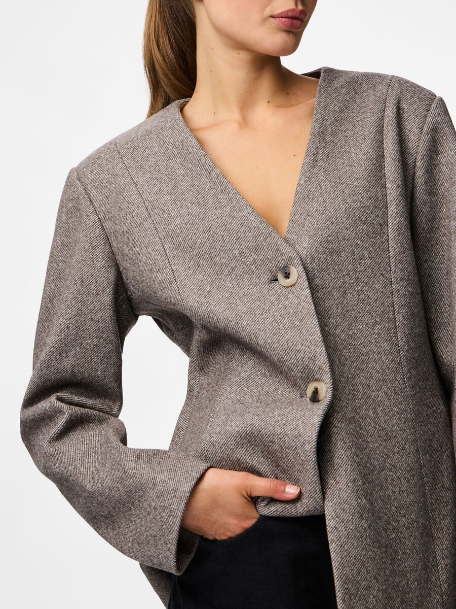 Product carousel image - PCRILEY FITTED BLAZER, Hot Fudge | 4