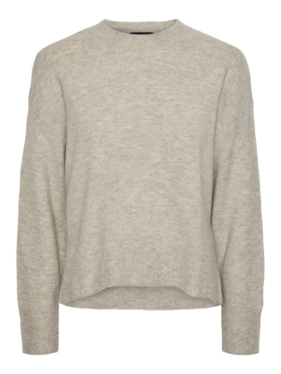 Pieces PCMALOU  KNITTED JUMPER, Taupe Gray, highres - 17154485_TaupeGray_1151319_001.jpg
