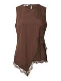 Product image thumbnail 7 PCJOLIVIA ASYMETRIC LACE SLEEVELESS TOP, Hot Fudge