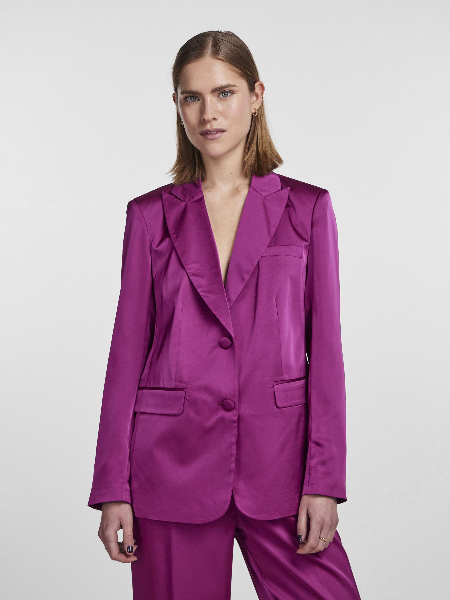 Purple satin clearance blazer