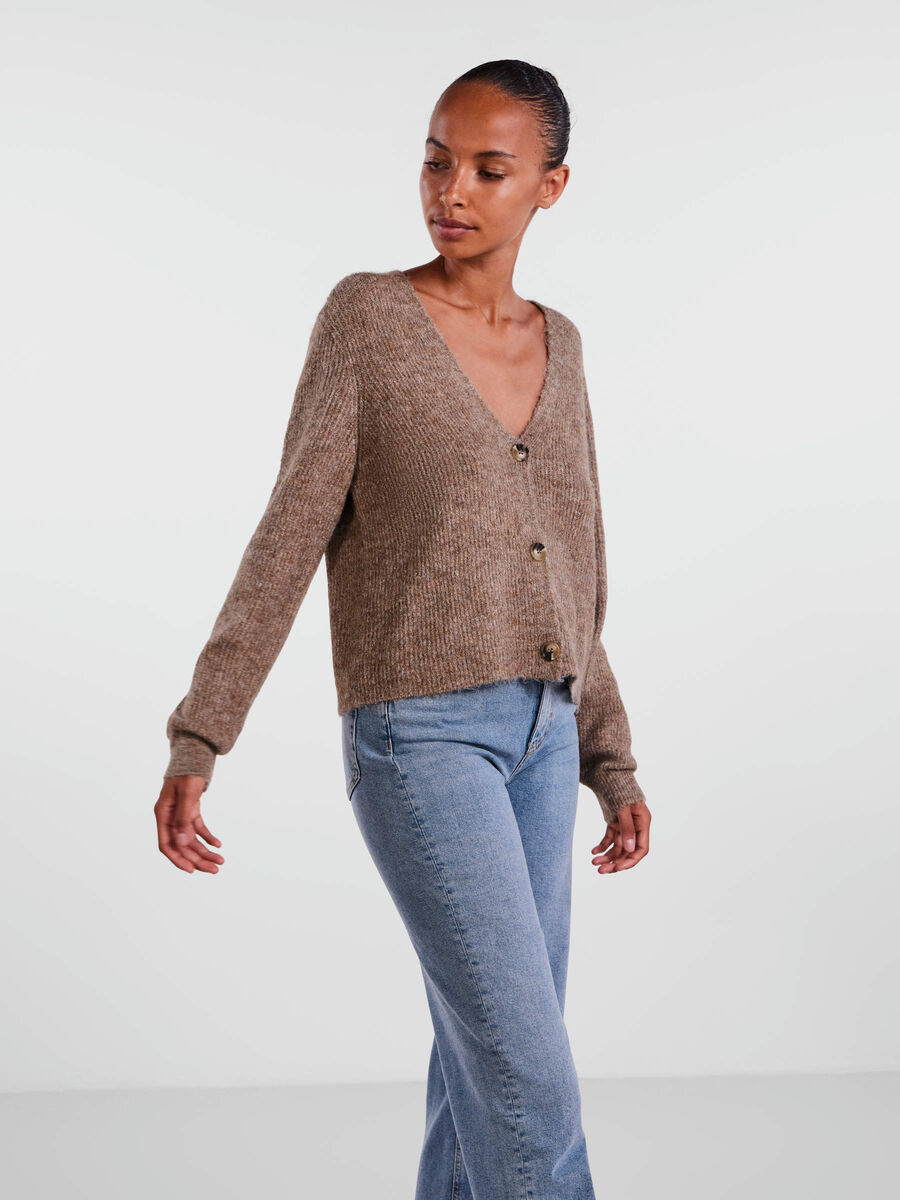 Pieces PCELLEN STRICKJACKE, Fossil, highres - 17114250_Fossil_003.jpg