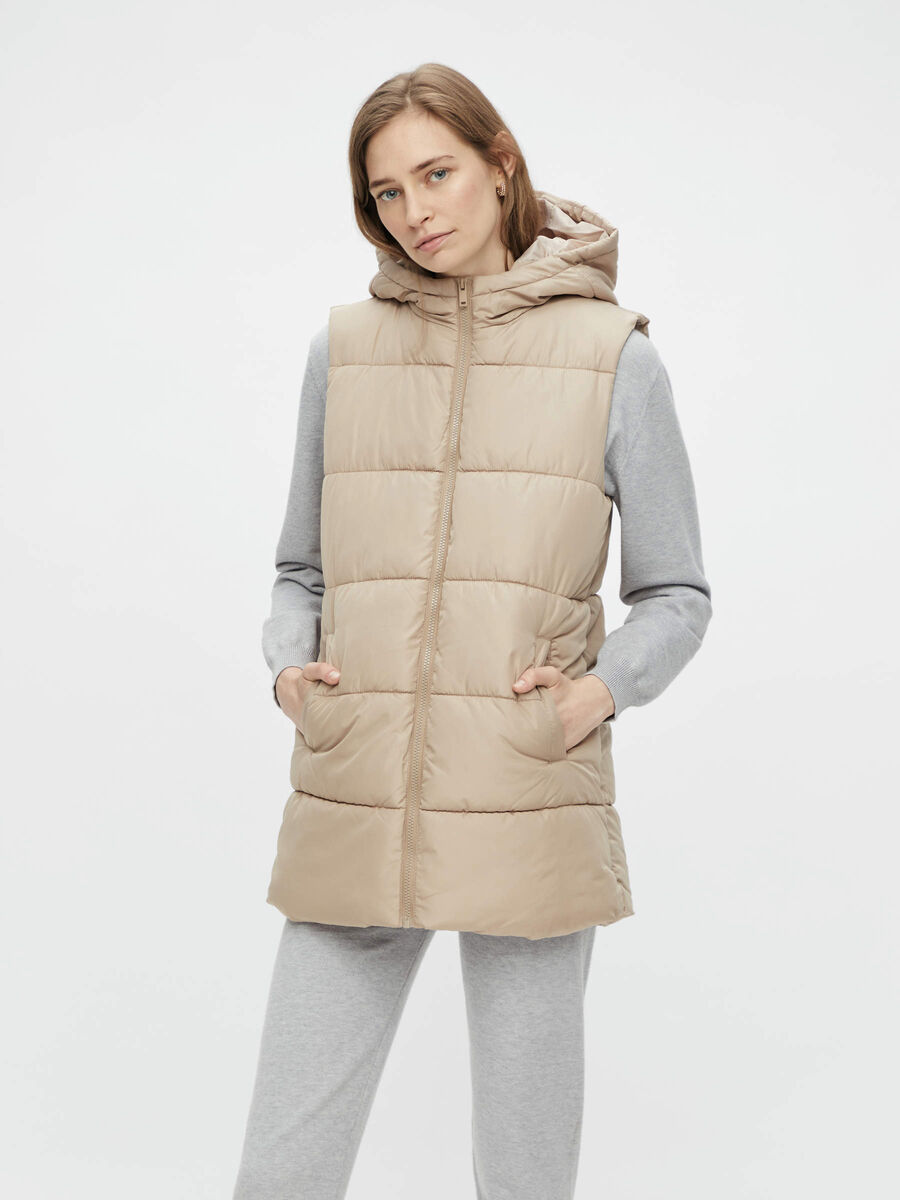 Pieces PCBEE PADDED GILET, Silver Mink, highres - 17115628_SilverMink_003.jpg