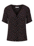 Pieces BLUSA A MANICHE CORTE, Black, highres - 17104328_Black_767116_001.jpg