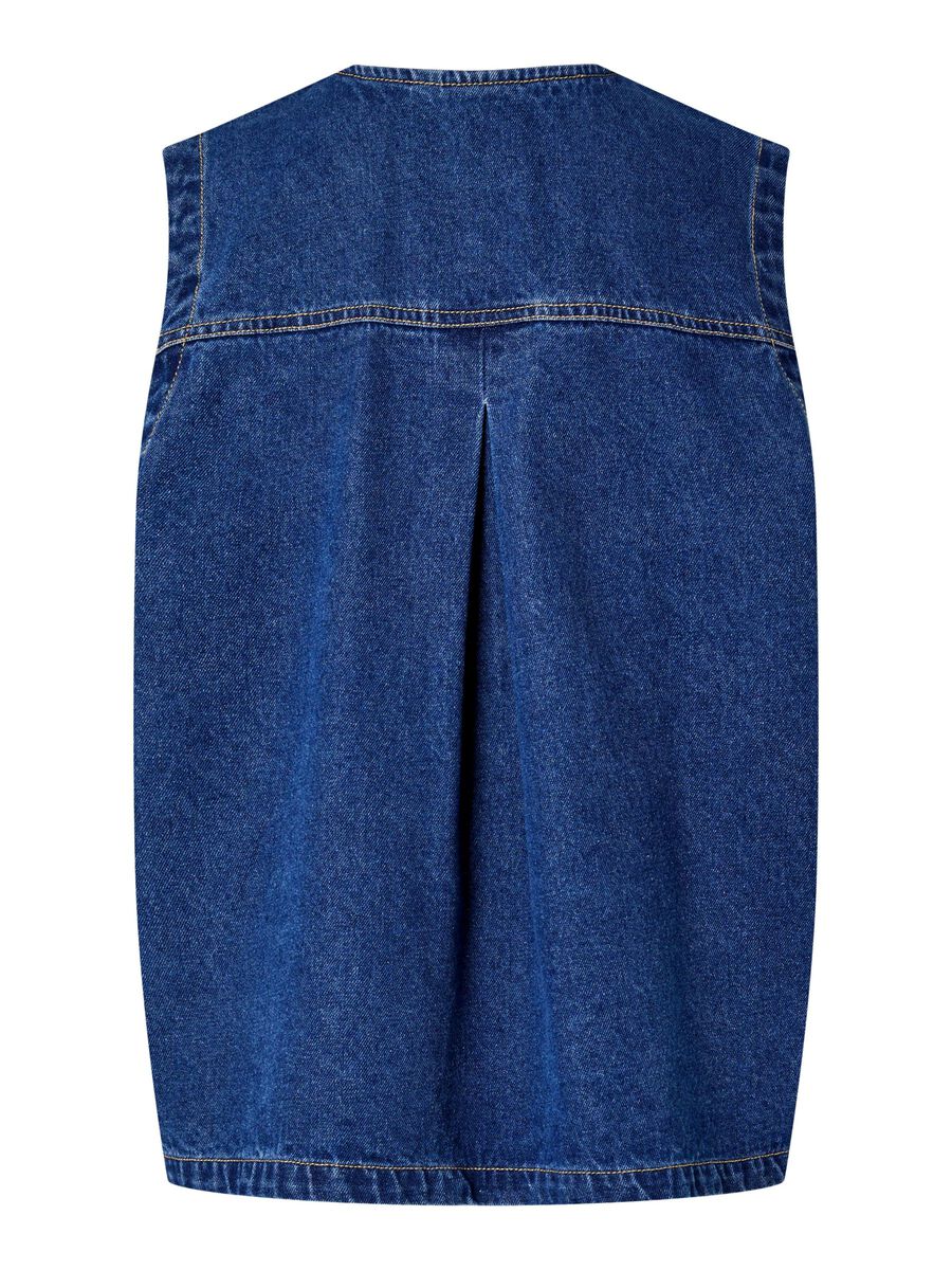 Pieces PCFENNA GEBUNDENE JEANS OBERTEIL, Dark Blue Denim, highres - 17161125_DarkBlueDenim_002.jpg