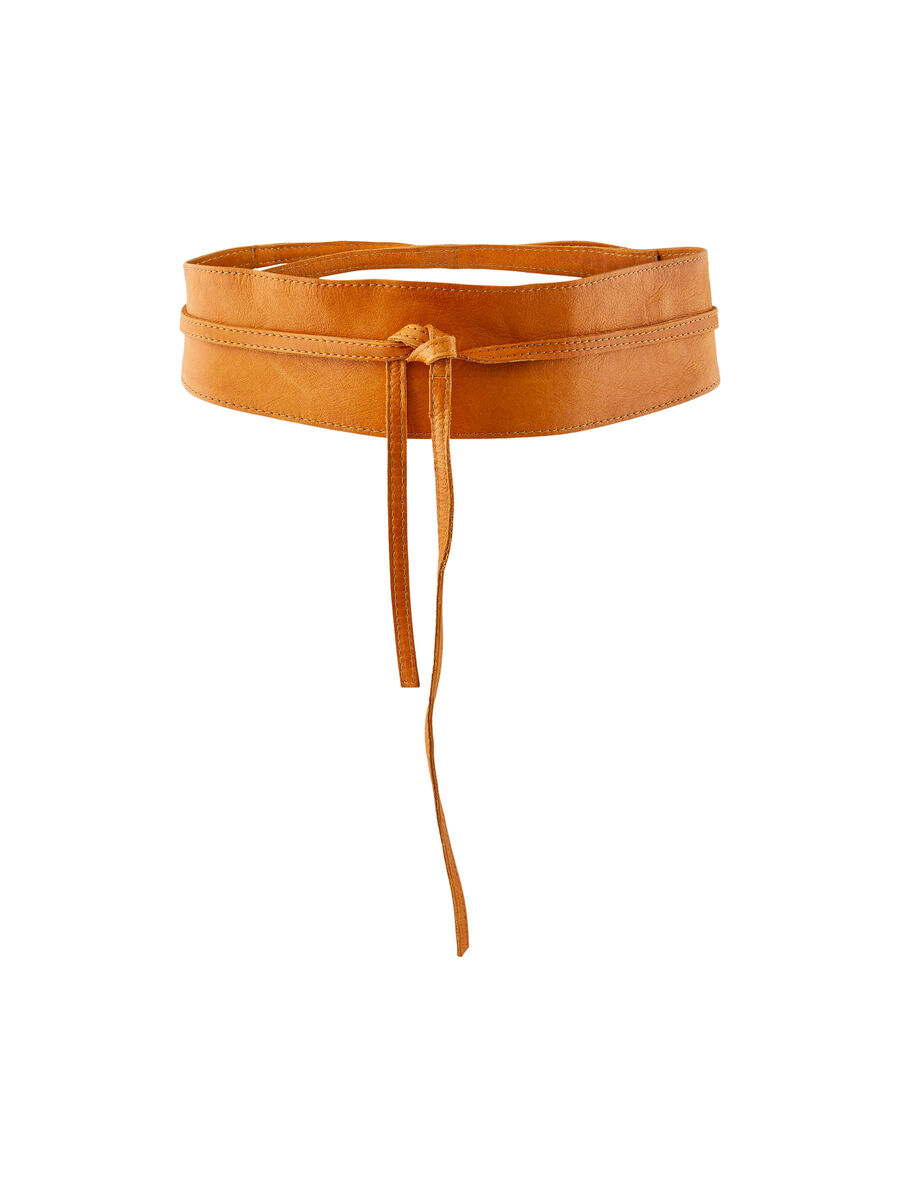 Pieces LEATHER WAIST BELT, Cognac, highres - 17028428_Cognac_001.jpg