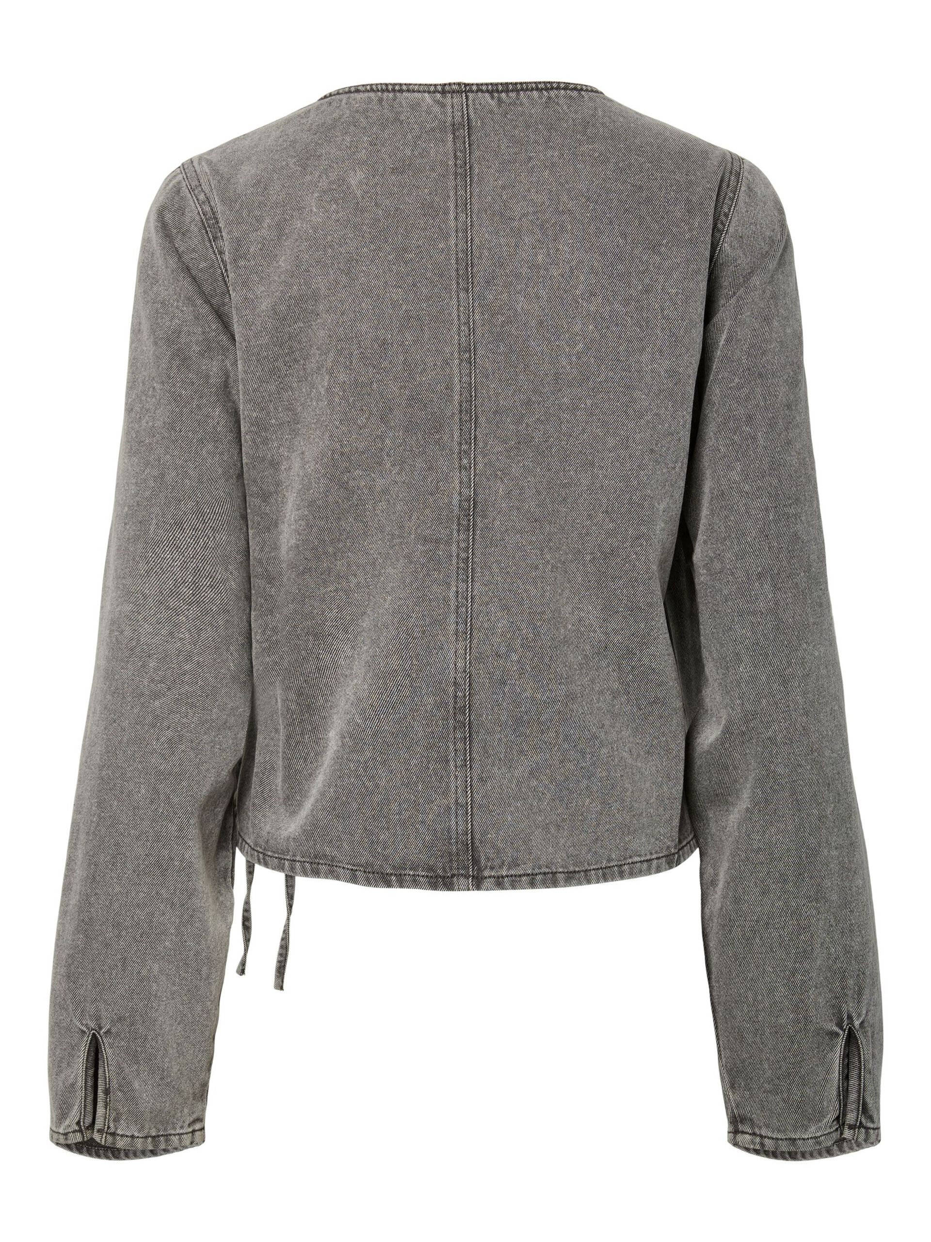 Carousel image - PCFENNA DENIM WRAP BLOUSE, Grey Denim | 7