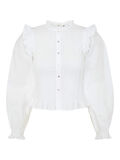 Pieces SMOCK BLOUSE À MANCHES LONGUES, Bright White, highres - 17117107_BrightWhite_001.jpg