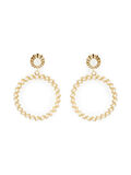 Pieces CIRCLE PENDANT DROP EARRINGS, Gold Colour, highres - 17101234_GoldColour_736036_001.jpg