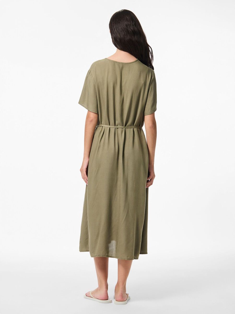 Pieces PCNYA V-NECK MIDI DRESS, Mermaid, highres - 17156465_Mermaid_004.jpg