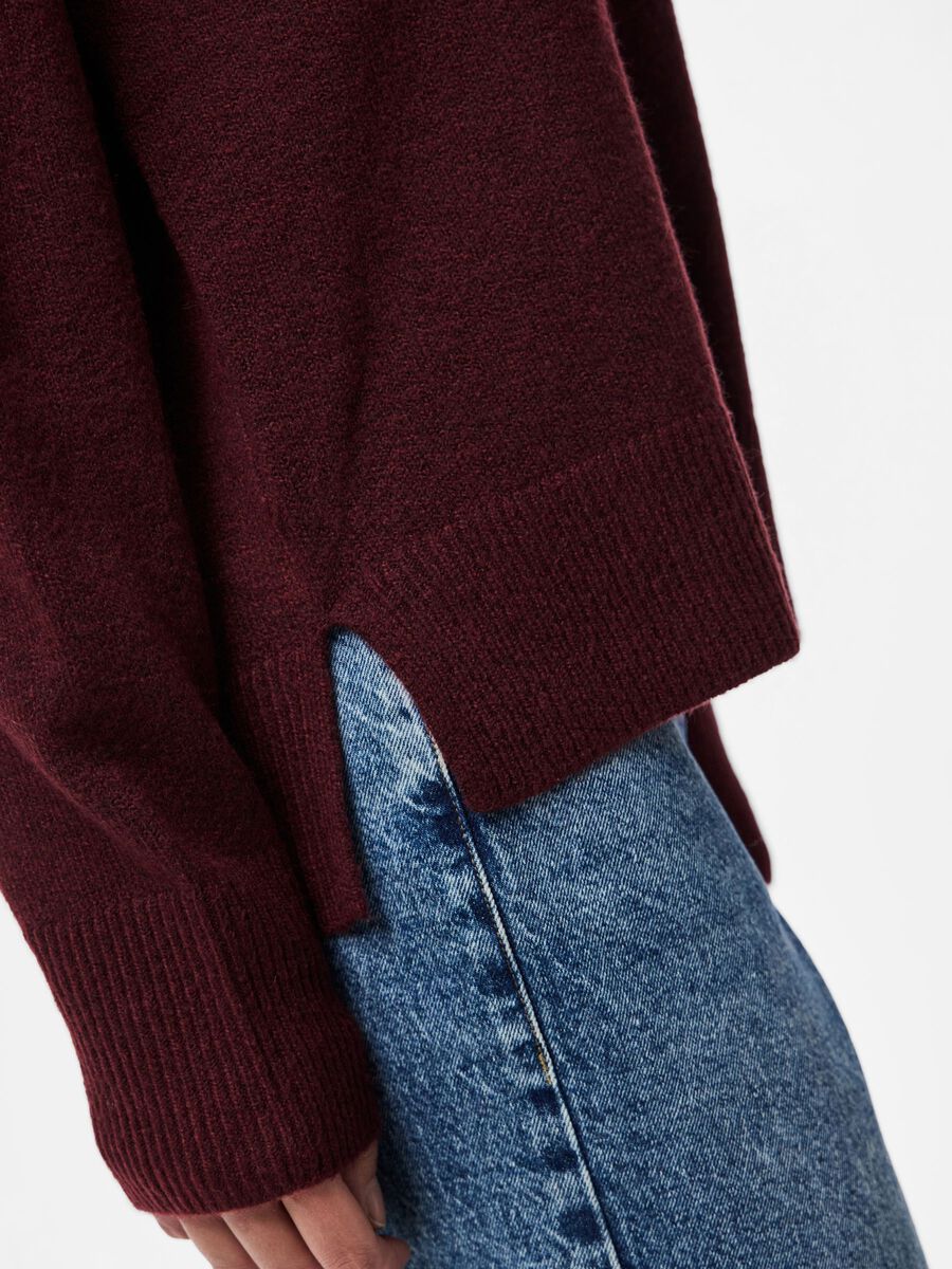 Carousel image - PCMALOU KNITTED PULLOVER, Tawny Port | 4