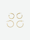 Pieces 2-PACK EARRINGS, Gold Colour, highres - 17097362_GoldColour_001.jpg