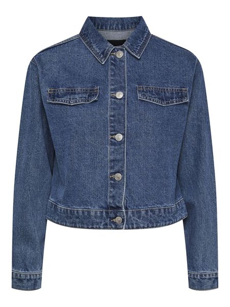 Pieces PCTESSIE DENIMJAKKE, Medium Blue Denim, highres - 17133488_MediumBlueDenim_001.jpg