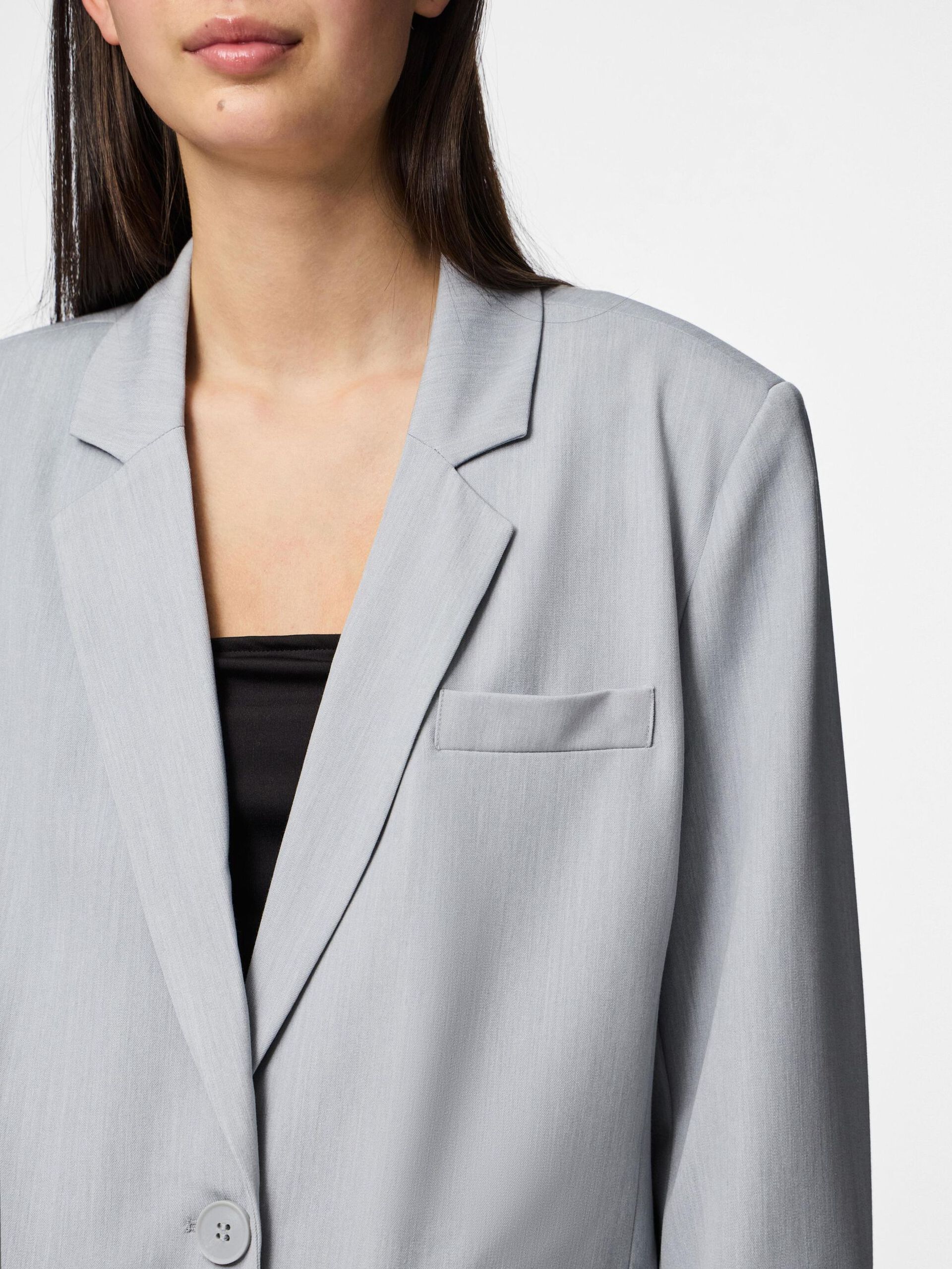Carousel image - PCKAMIL OVERSIZE-BLAZER, Light Grey Melange | 6