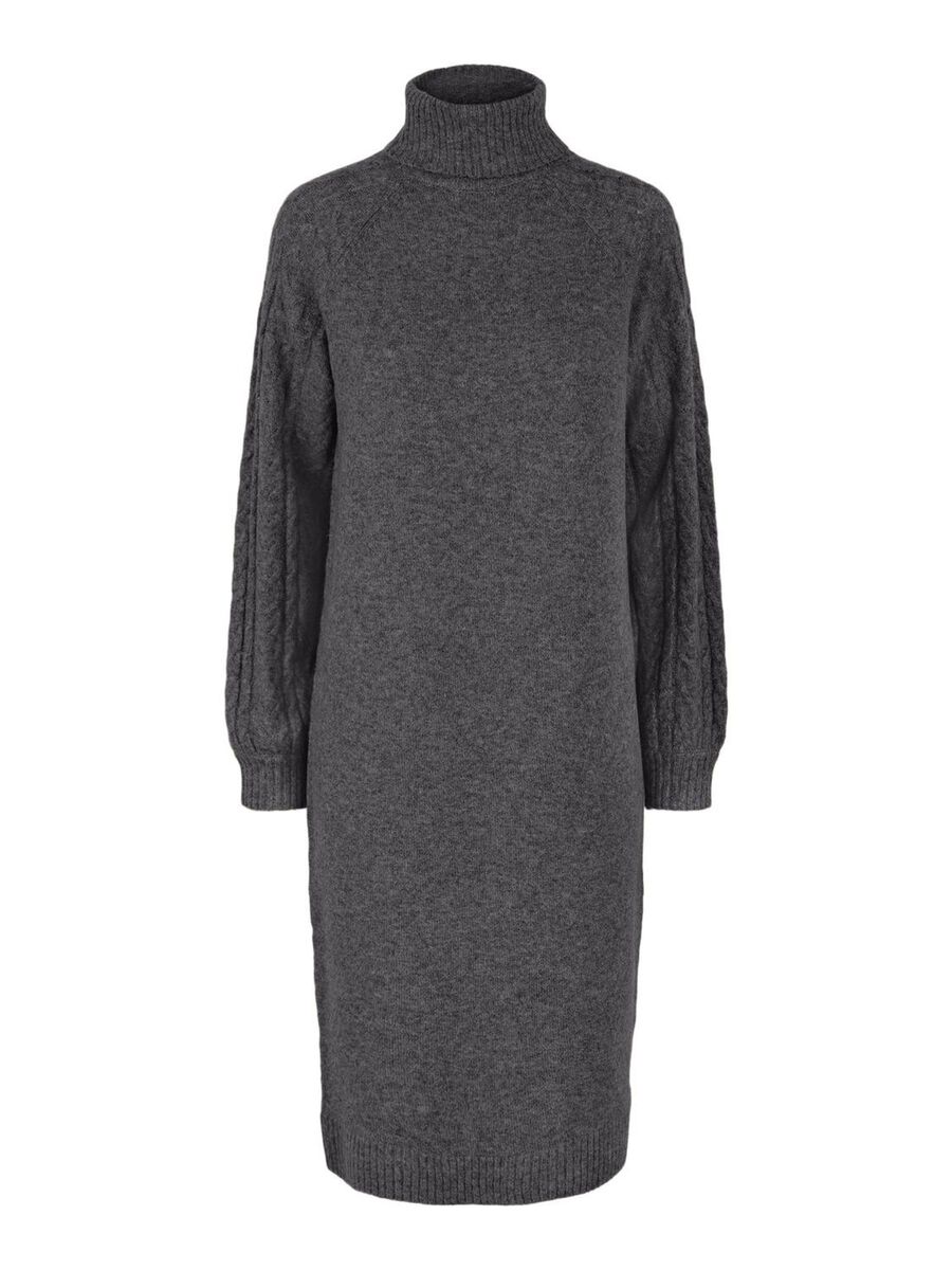 Pieces PCFUNA KNITTED DRESS, Dark Grey Melange, highres - 17115924_DarkGreyMelange_001.jpg