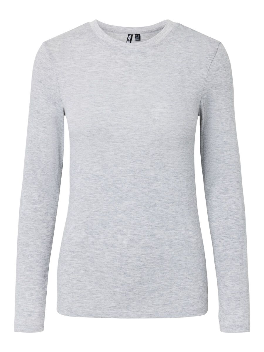 Product carousel image - PCMARIA  LONG SLEEVED BLOUSE, Light Grey Melange | 1