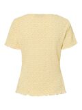 Product image thumbnail - PCFLORA T-SHIRT, French Vanilla | 2