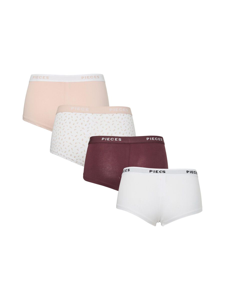 Pieces PCLOGO 4-PACK BOXER SHORTS, Sepia Rose, highres - 17156241_SepiaRose_1224453_002.jpg