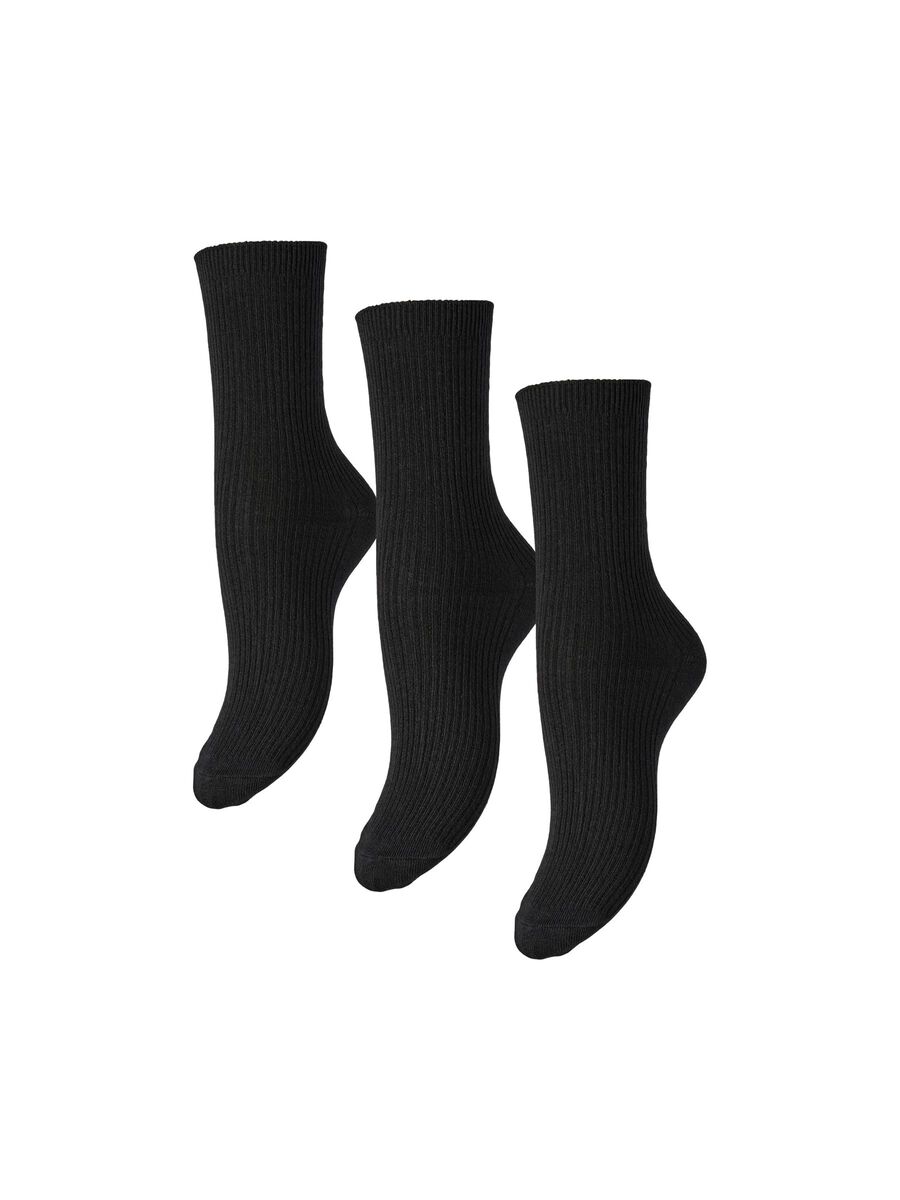 Pieces PCMARTA 3-PACK SOCKS, Black, highres - 17151108_Black_1125916_001.jpg