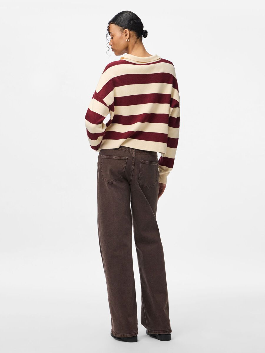 Product carousel image - PCJASSY POLO STRIKKET CARDIGAN, Winetasting | 2