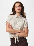 Product image thumbnail - PCPIA LINEN BLEND SHORT SLEEVED SHIRT, Birch | 1