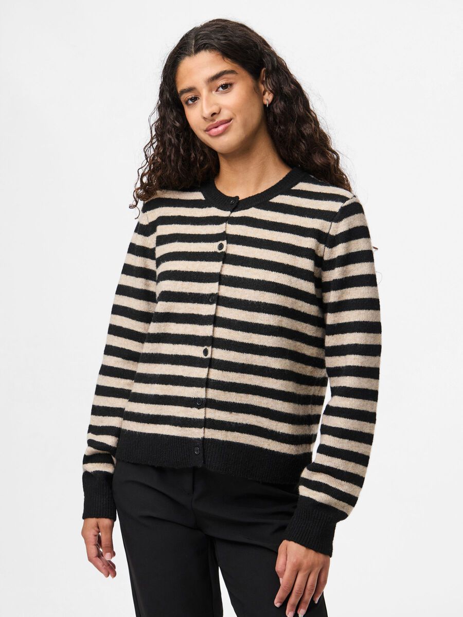 Carousel image - PCMALOU KNITTED CARDIGAN, Black | 1