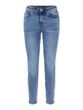 Pieces MID WAIST SLIM FIT JEANS, Light Blue Denim, highres - 17110205_LightBlueDenim_001.jpg