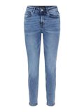 Pieces PCLILI MID WAISTED SLIM FIT JEANS, Light Blue Denim, highres - 17110205_LightBlueDenim_001.jpg