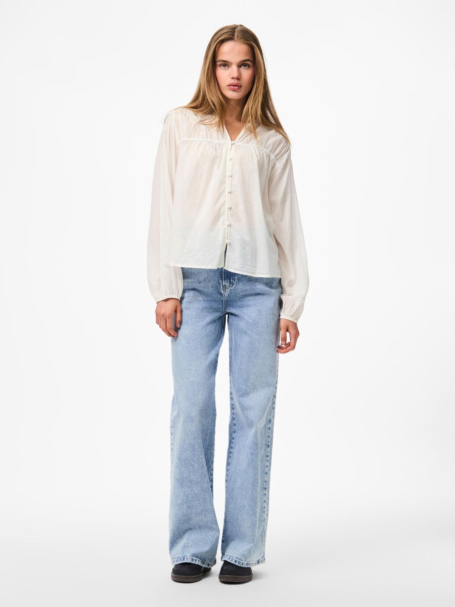 Pieces PCFIKENNA BLOUSE, Cloud Dancer, highres - 17158857_CloudDancer_005.jpg