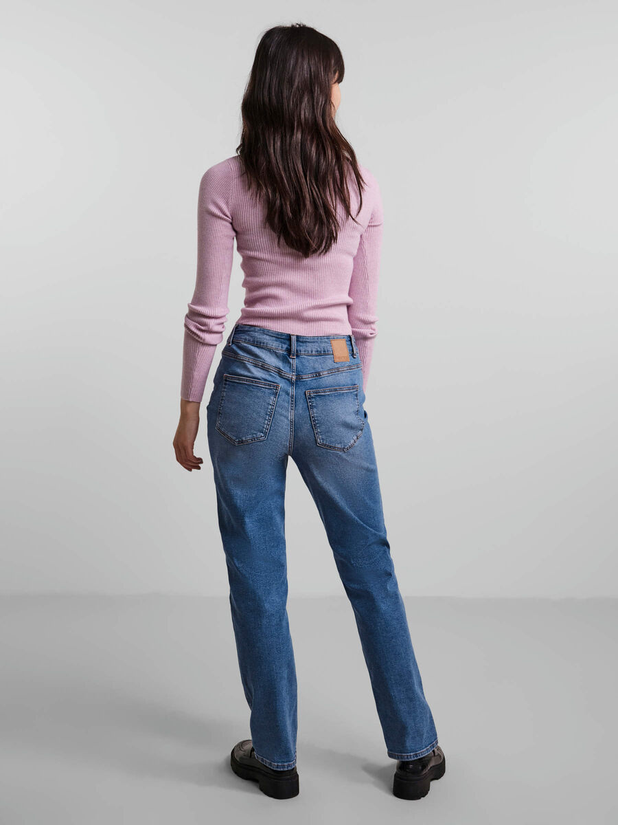 Pieces PCFRILLA STRIKKET PULLOVER, Pastel Lavender, highres - 17129585_PastelLavender_973914_004.jpg