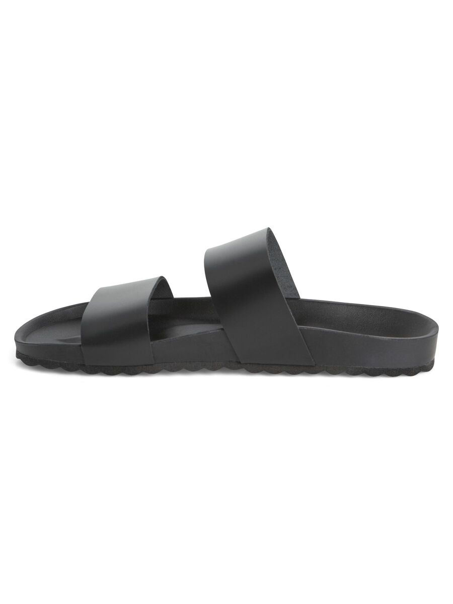 Pieces LEATHER SANDALS, Black, highres - 17067478_Black_004.jpg