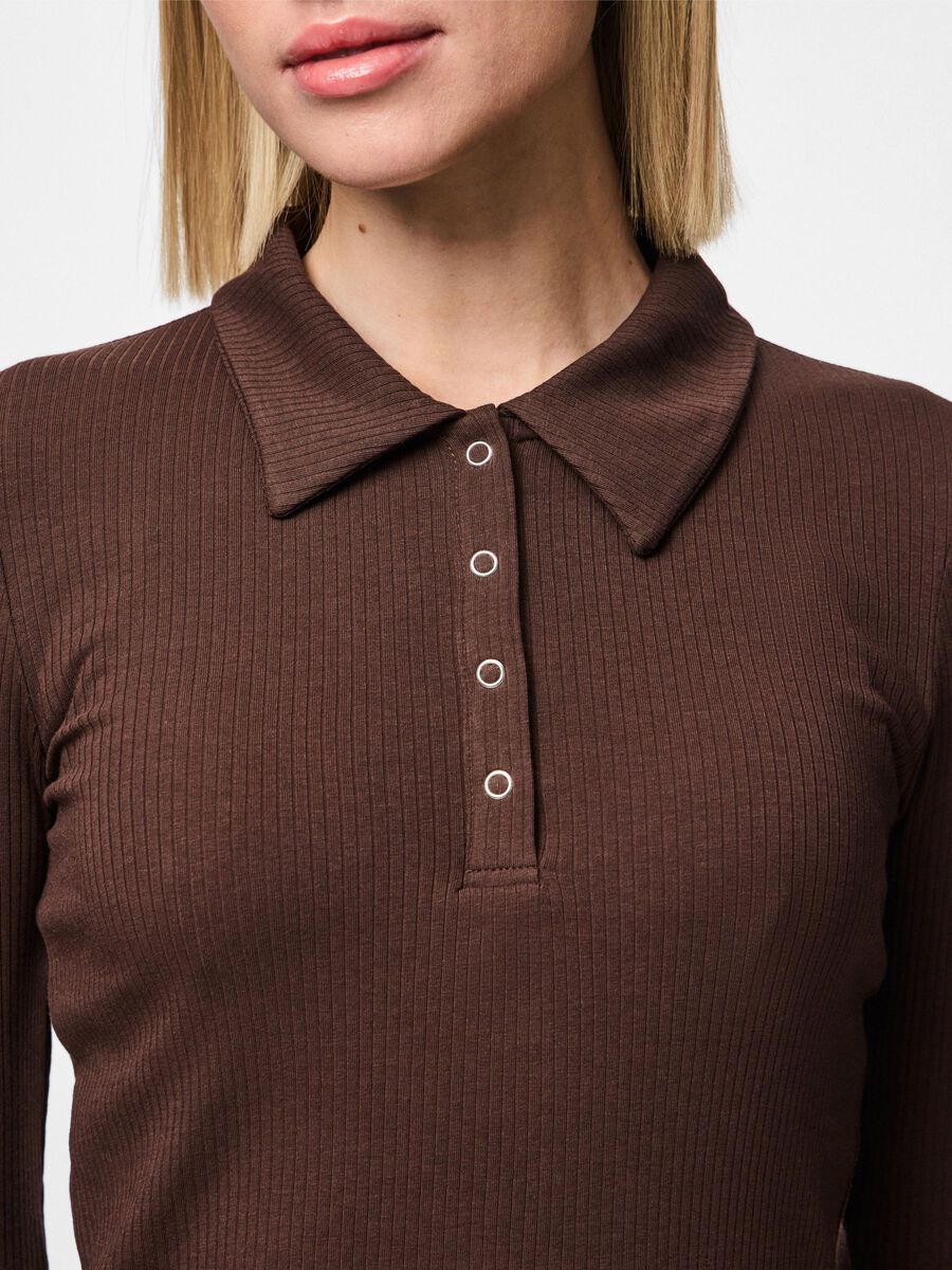 Carousel image - PCKITTE POLO, Chicory Coffee | 4