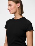 Pieces PCNICCA GERIPPTES T-SHIRT, Black, highres - 17120085_Black_006.jpg
