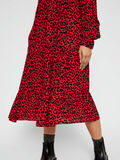 Pieces BLOMSTERPRINTET MIDI KJOLE, High Risk Red, highres - 17097823_HighRiskRed_774082_006.jpg