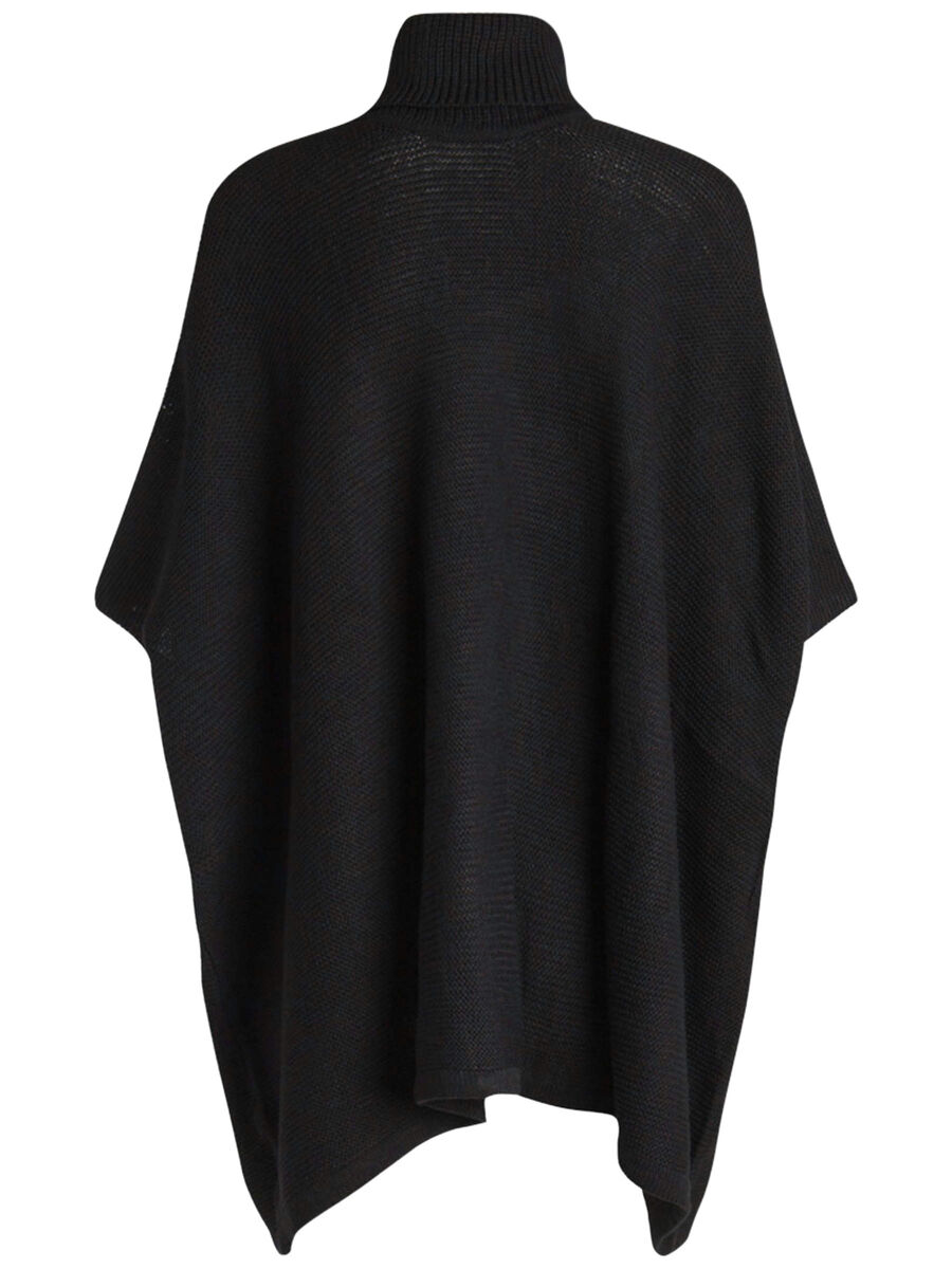 Pieces TURTLENECK PONCHO, Black, highres - 17066955_Black_002.jpg