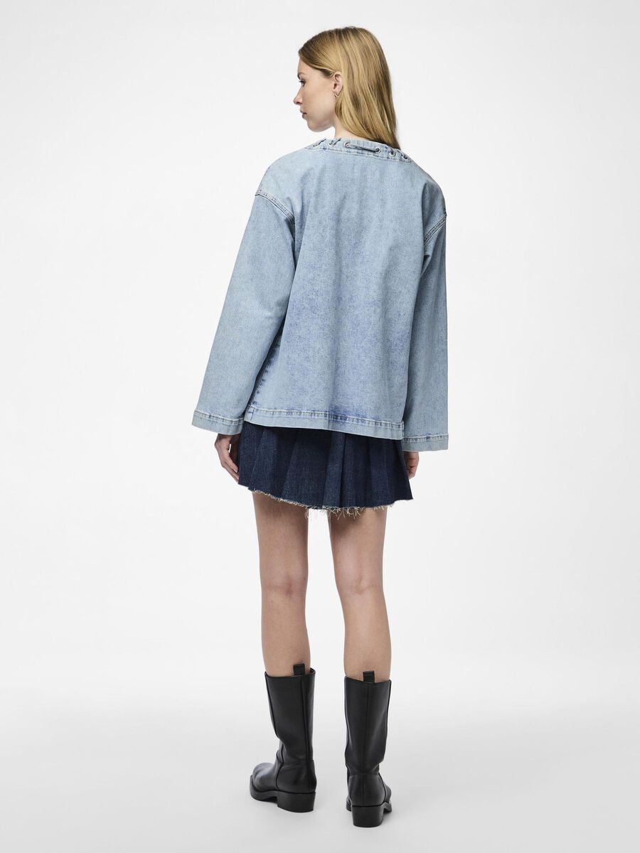 Pieces PCFENDA DENIM JACKET, Light Blue Denim, highres - 17157753_LightBlueDenim_004.jpg