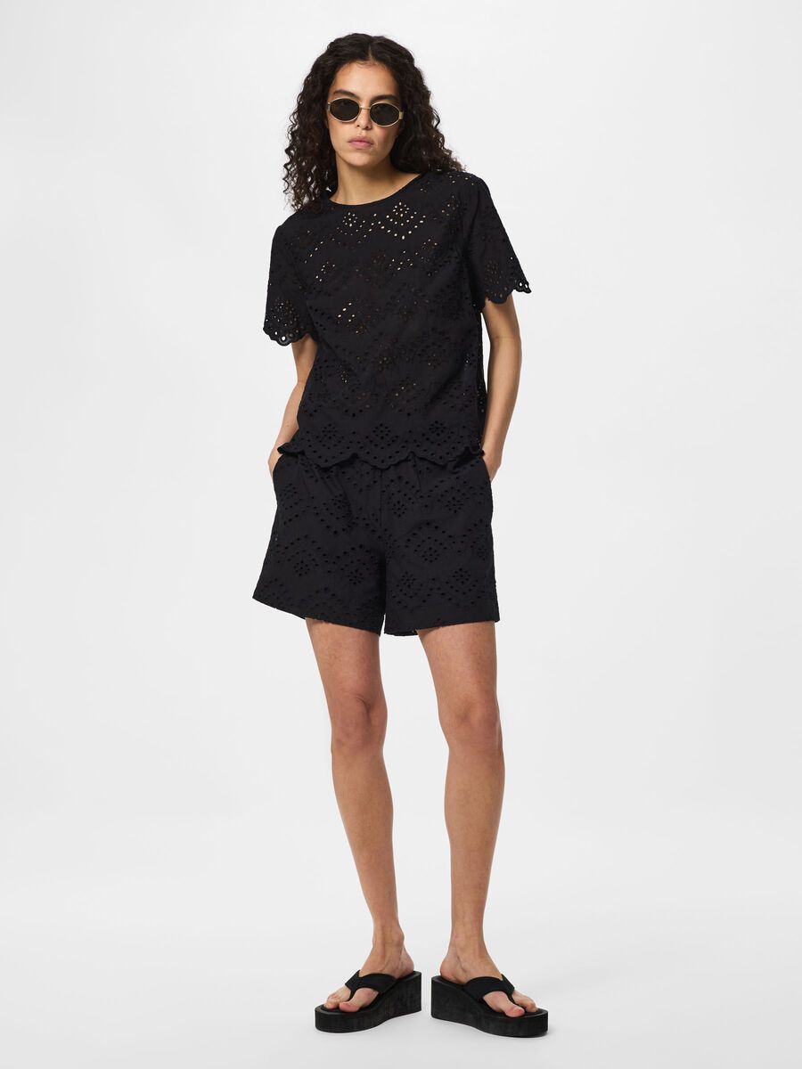 Carousel image - PCVILDE  SHORT SLEEVED BLOUSE, Black | 5