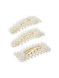 Pieces 3-PACK BEADED HAIR CLIPS, Gold Colour, highres - 17103316_GoldColour_754508_001.jpg