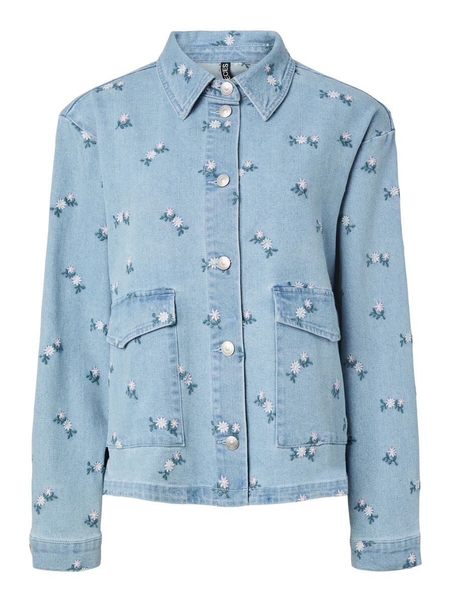 Product carousel image - PCFLORA SPIJKERBLOUSE, Light Blue Denim | 1