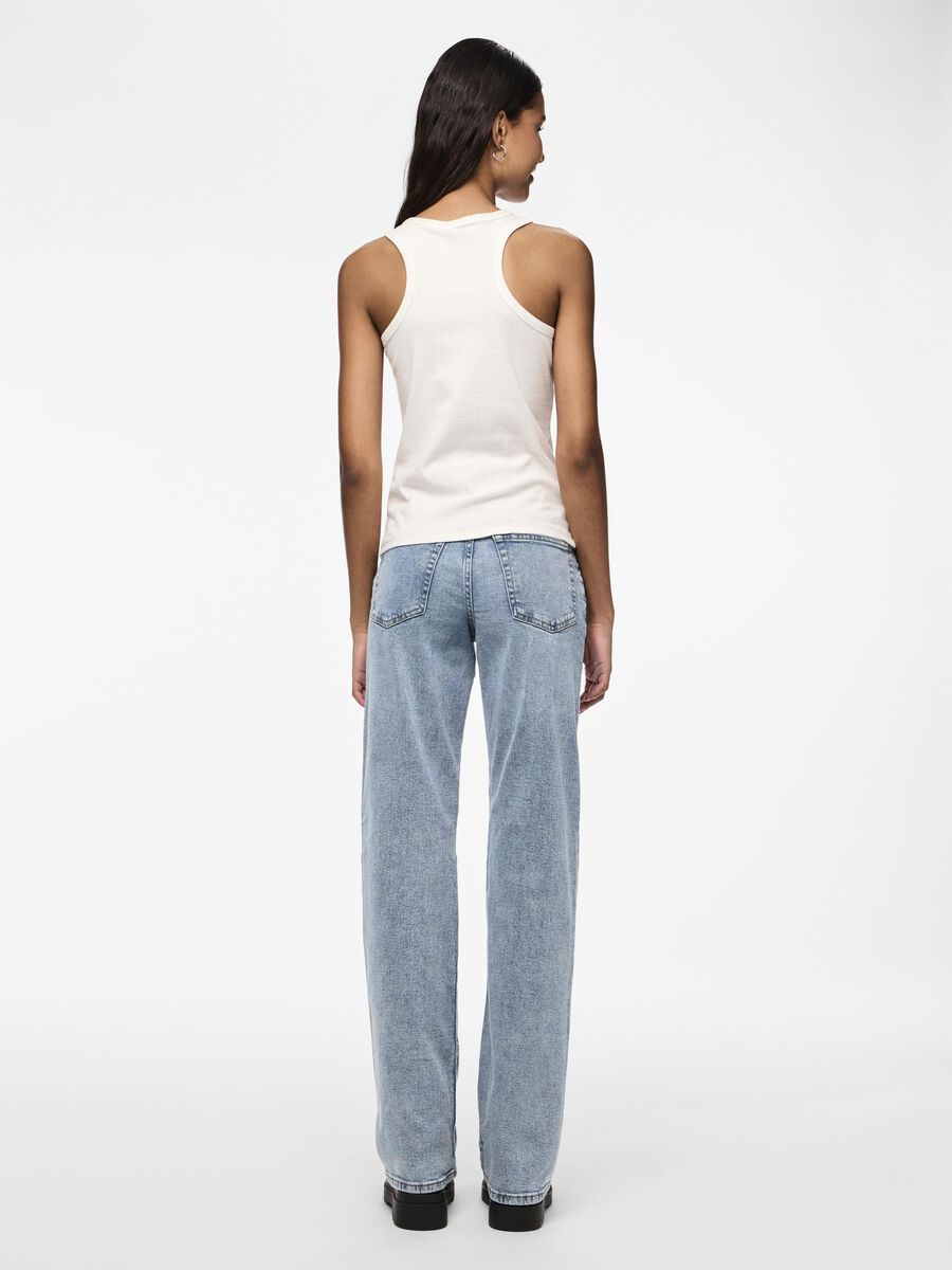 Pieces STRAIGHT FIT JEANS, Light Blue Denim, highres - 17149276_LightBlueDenim_004.jpg