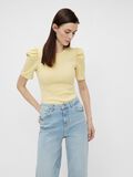 Product image thumbnail - GERIPPTES PUFFÄRMEL OBERTEIL, Pale Banana | 1