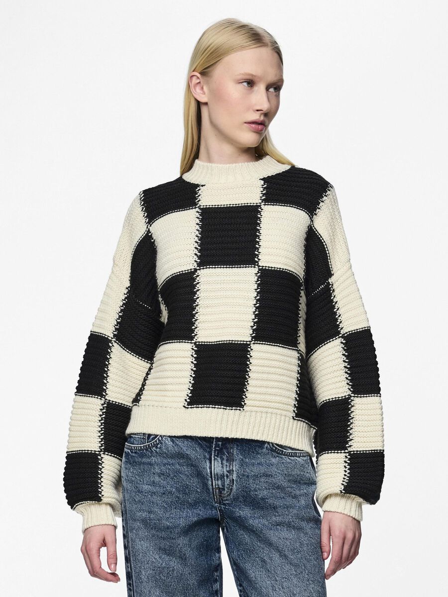 Pieces PCNAMIE STRICKPULLOVER, Egret, highres - 17151160_Egret_1127139_003.jpg