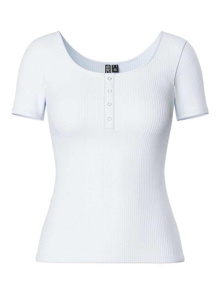 Pieces PCKITTE  TOP MET KORTE MOUWEN, Bright White, highres - 17101439_BrightWhite_001.jpg