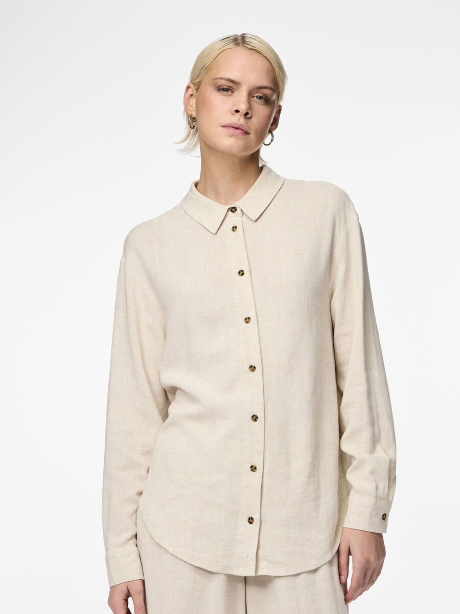 Pieces PCVINSTY SHIRT, Oatmeal, highres - 17146433_Oatmeal_003.jpg
