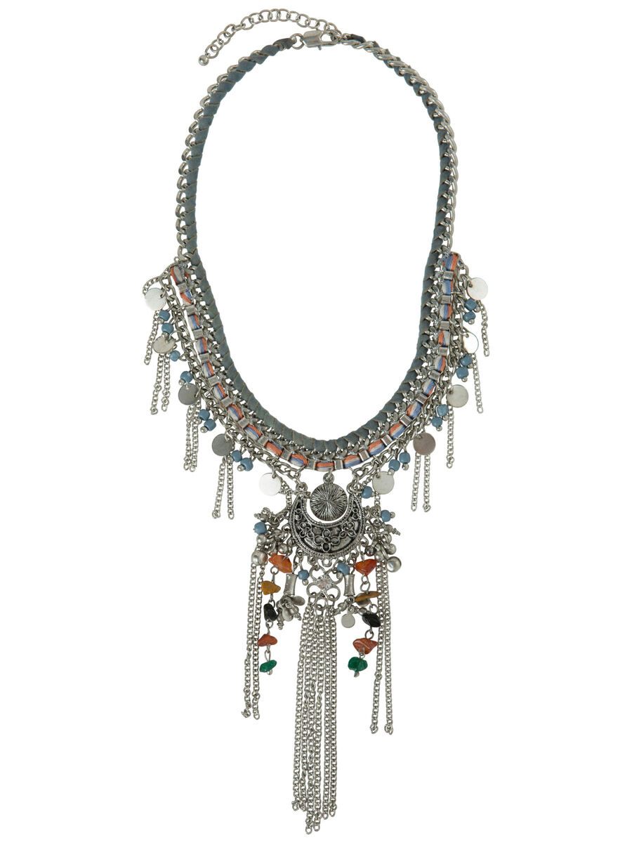 Pieces STATEMENT NECKLACE, Silver Colour, highres - 17080793_SilverColour_005.jpg