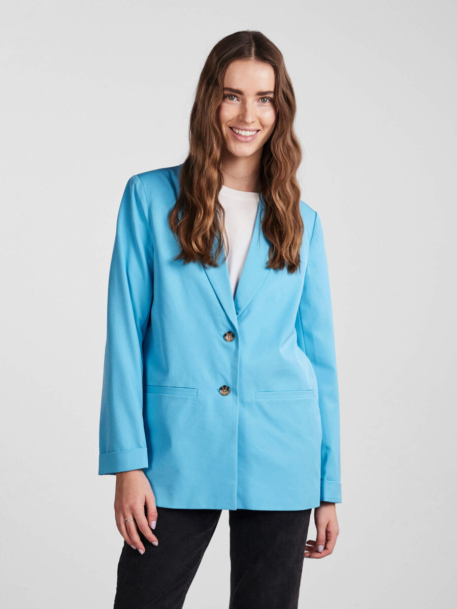 Pieces LOOSE FIT BLAZER, Blue Atoll, highres - 17114085_BlueAtoll_003.jpg