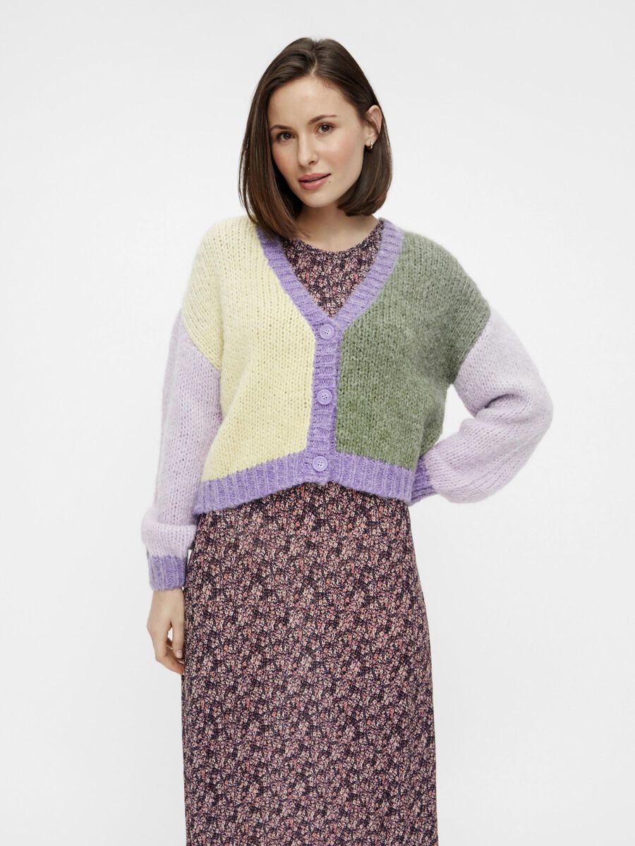 Pieces BLOC DE COULEUR CARDIGAN EN MAILLE, Dahlia Purple, highres - 17116804_DahliaPurple_881470_003.jpg